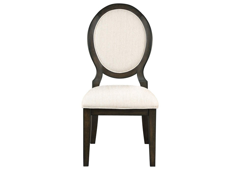 115102 Twyla Oval Back Dining Side Chair Dark Cocoa (Set of 2)