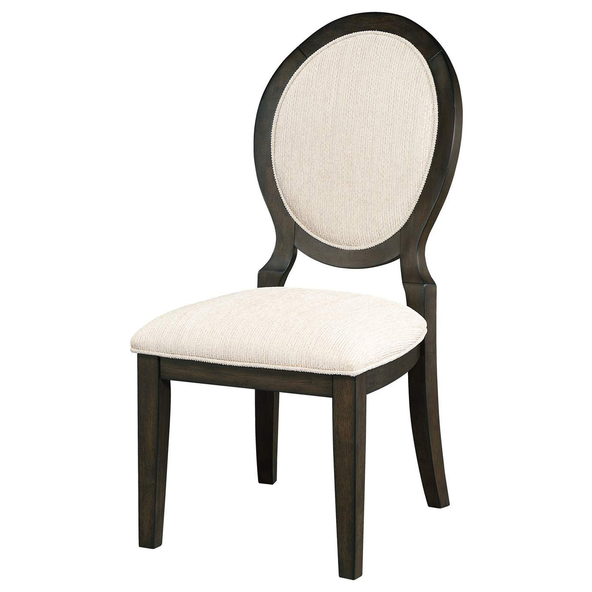 115102 Twyla Oval Back Dining Side Chair Dark Cocoa (Set of 2)