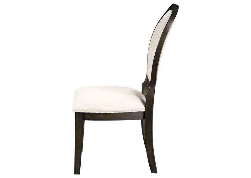 115102 Twyla Oval Back Dining Side Chair Dark Cocoa (Set of 2)