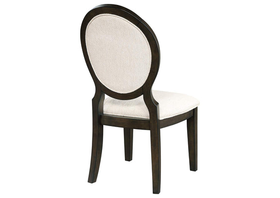 115102 Twyla Oval Back Dining Side Chair Dark Cocoa (Set of 2)