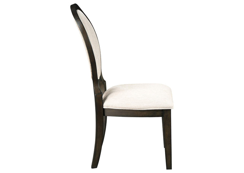115102 Twyla Oval Back Dining Side Chair Dark Cocoa (Set of 2)