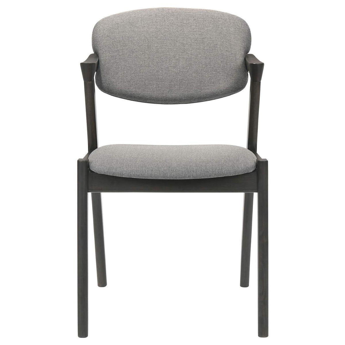 115112 Stevie Padded Wood Dining Arm Chair Black (Set of 2)