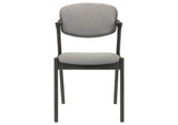 115112 Stevie Padded Wood Dining Arm Chair Black (Set of 2)