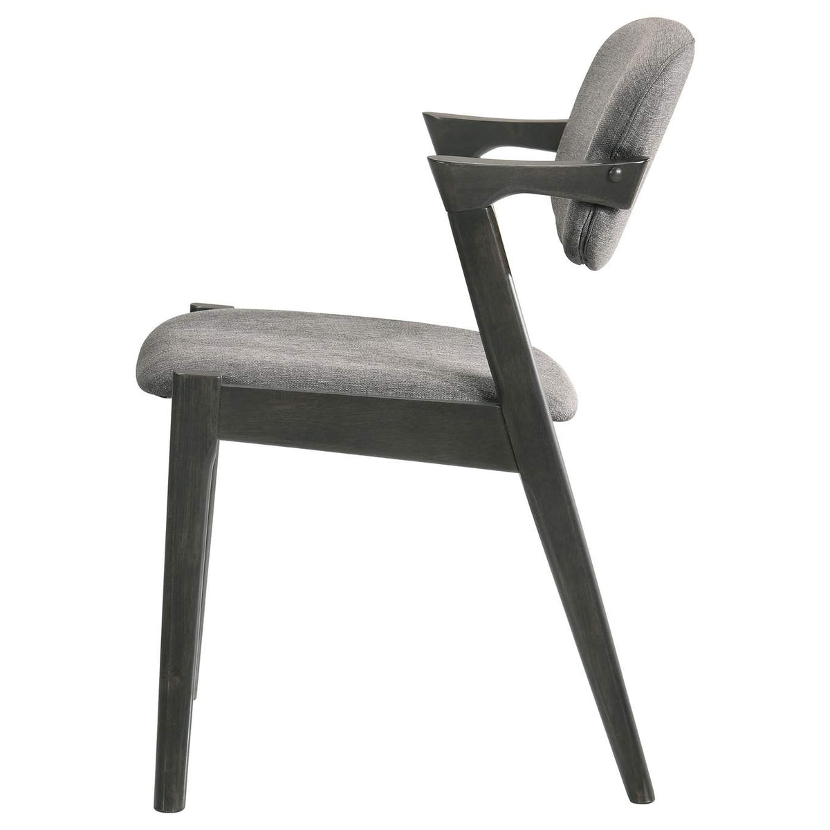 115112 Stevie Padded Wood Dining Arm Chair Black (Set of 2)