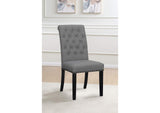 115162 Alana Fabric Upholstered Dining Side Chair Grey (Set of 2)