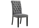 115162 Alana Fabric Upholstered Dining Side Chair Grey (Set of 2)