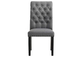 115162 Alana Fabric Upholstered Dining Side Chair Grey (Set of 2)