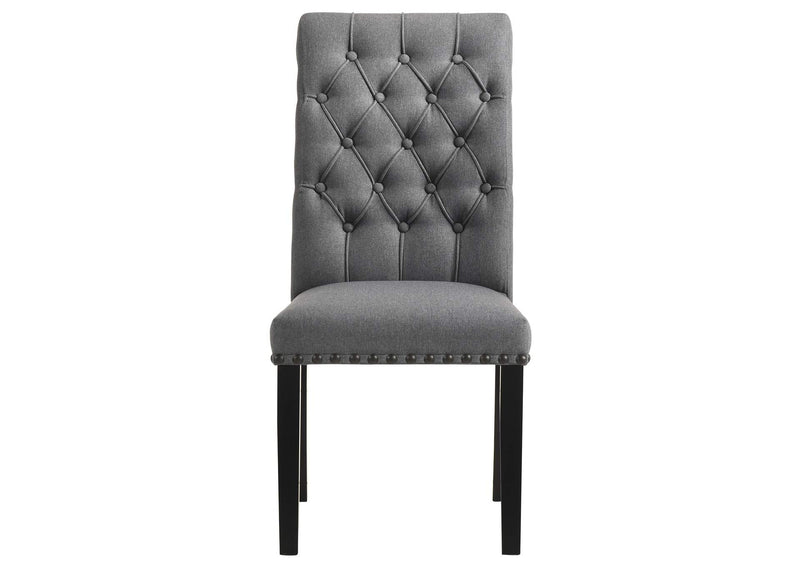 115162 Alana Fabric Upholstered Dining Side Chair Grey (Set of 2)