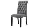115162 Alana Fabric Upholstered Dining Side Chair Grey (Set of 2)