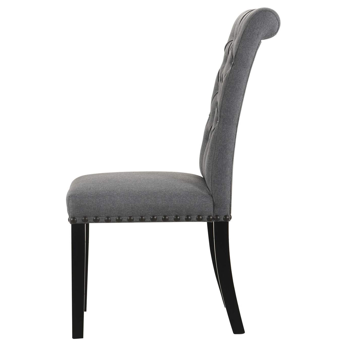 115162 Alana Fabric Upholstered Dining Side Chair Grey (Set of 2)