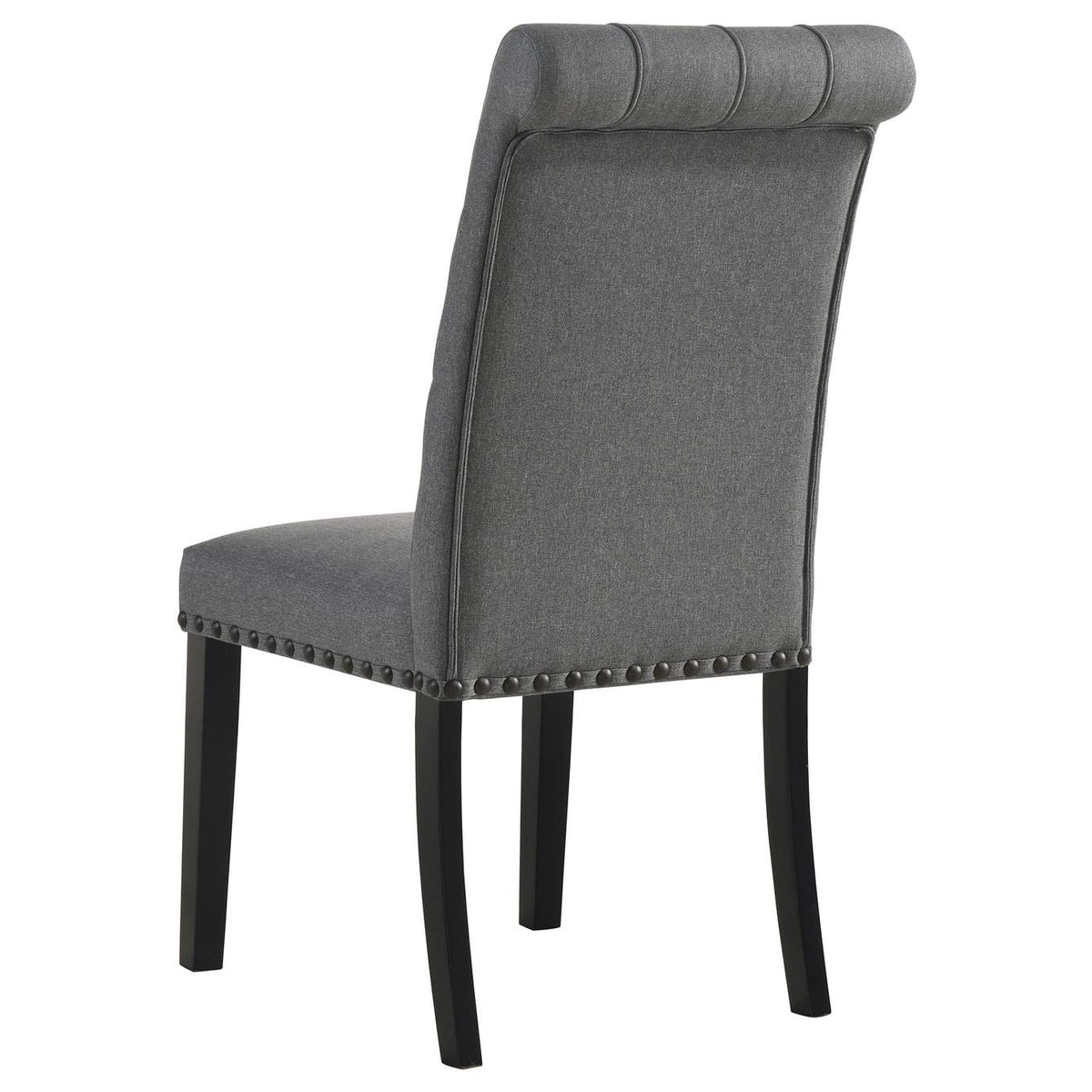 115162 Alana Fabric Upholstered Dining Side Chair Grey (Set of 2)
