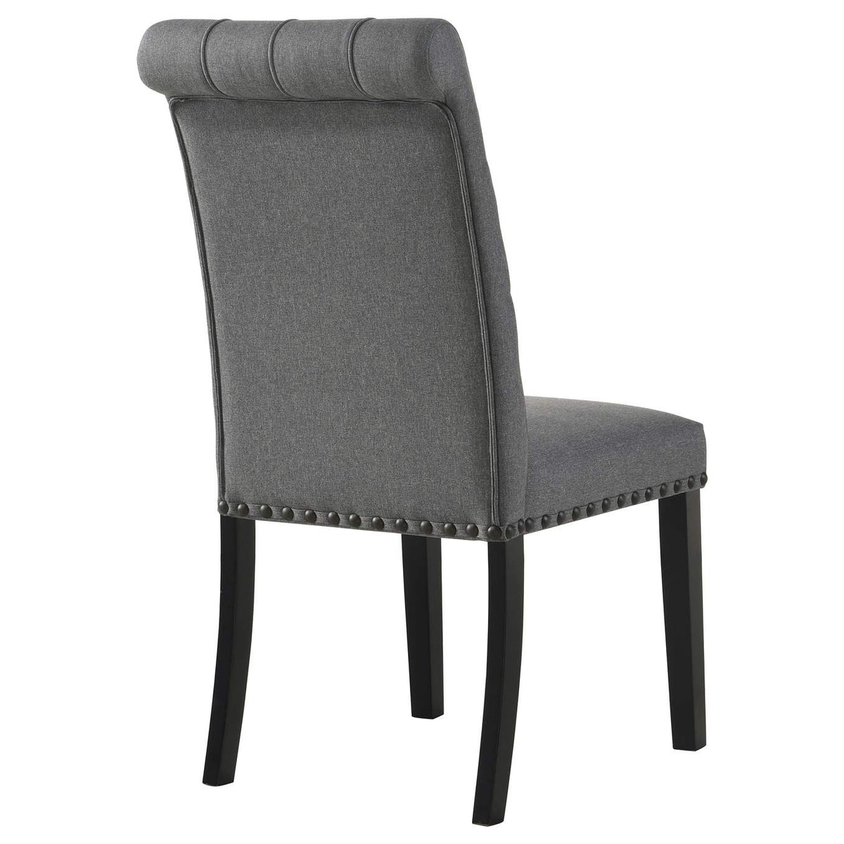 115162 Alana Fabric Upholstered Dining Side Chair Grey (Set of 2)