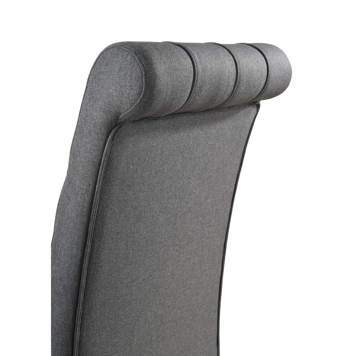 115162 Alana Fabric Upholstered Dining Side Chair Grey (Set of 2)