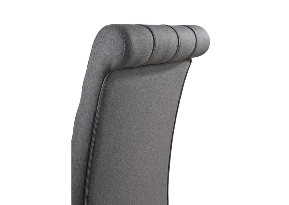 115162 Alana Fabric Upholstered Dining Side Chair Grey (Set of 2)