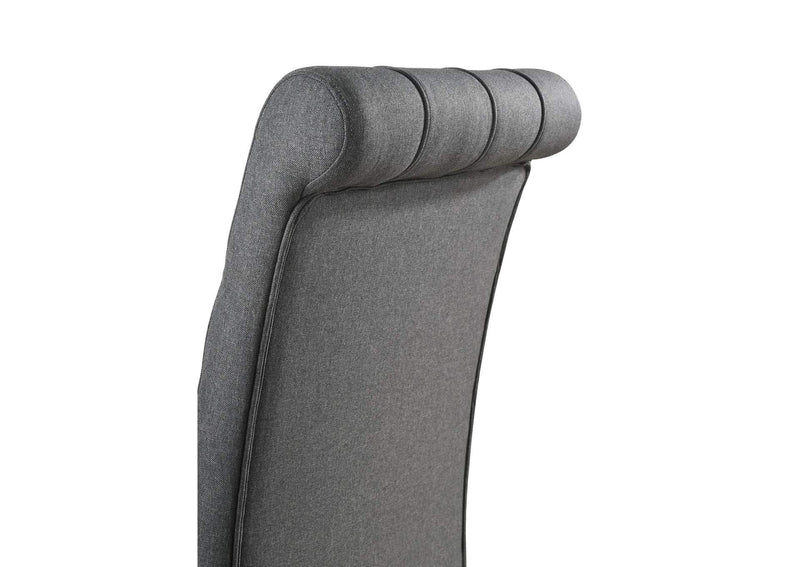 115162 Alana Fabric Upholstered Dining Side Chair Grey (Set of 2)