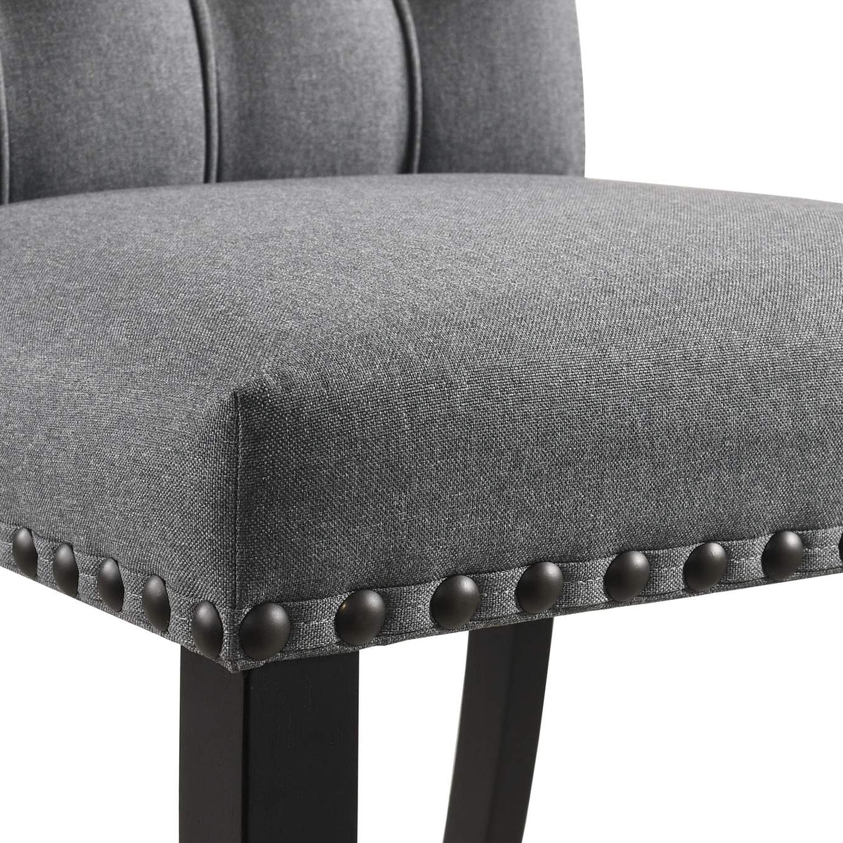 115162 Alana Fabric Upholstered Dining Side Chair Grey (Set of 2)