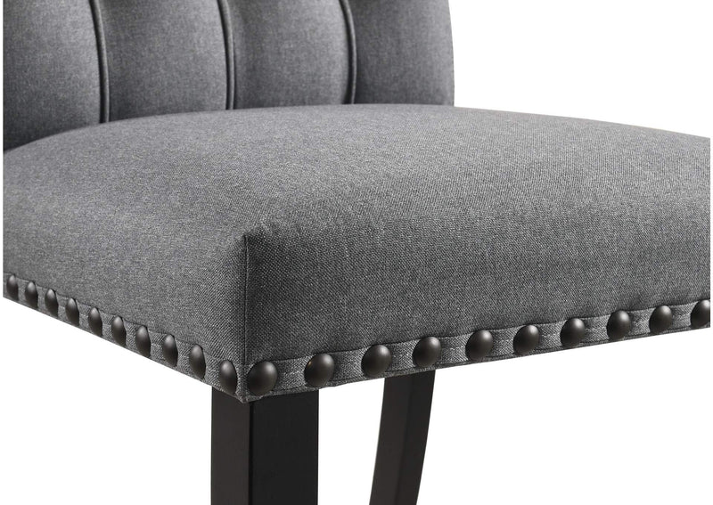 115162 Alana Fabric Upholstered Dining Side Chair Grey (Set of 2)