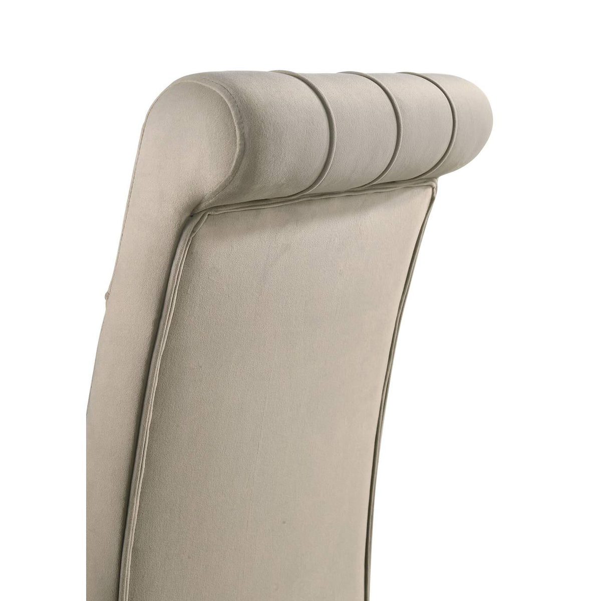 115182 Alana Velvet Upholstered Dining Side Chair Sand (Set of 2)