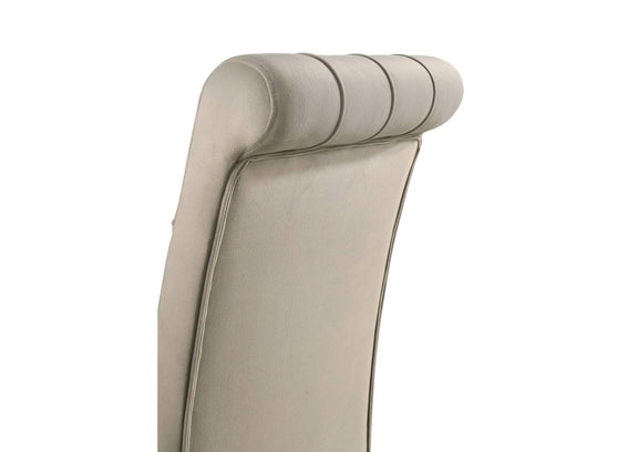 115182 Alana Velvet Upholstered Dining Side Chair Sand (Set of 2)