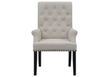 115183 Alana Velvet Upholstered Dining Arm Chair Sand
