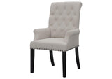 115183 Alana Velvet Upholstered Dining Arm Chair Sand