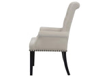 115183 Alana Velvet Upholstered Dining Arm Chair Sand