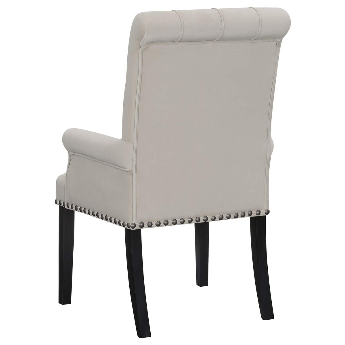 115183 Alana Velvet Upholstered Dining Arm Chair Sand