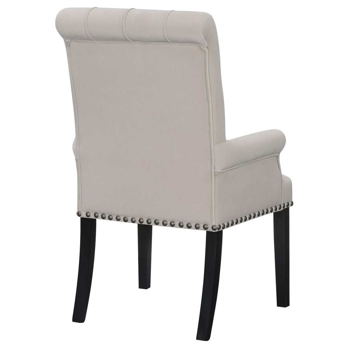 115183 Alana Velvet Upholstered Dining Arm Chair Sand