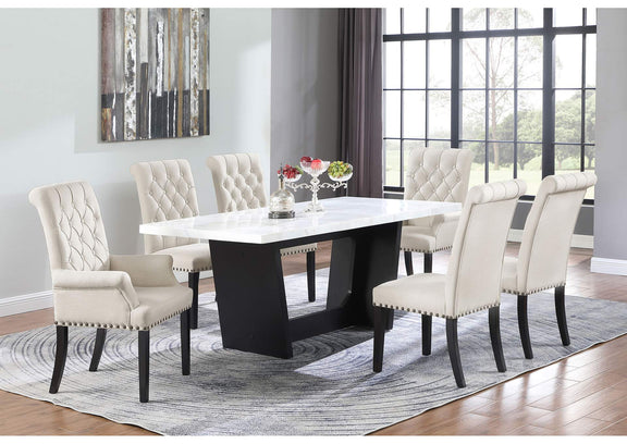 115183 Alana Velvet Upholstered Dining Arm Chair Sand