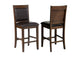 115209 Dewey Upholstered Counter Chair Walnut (Set of 2)