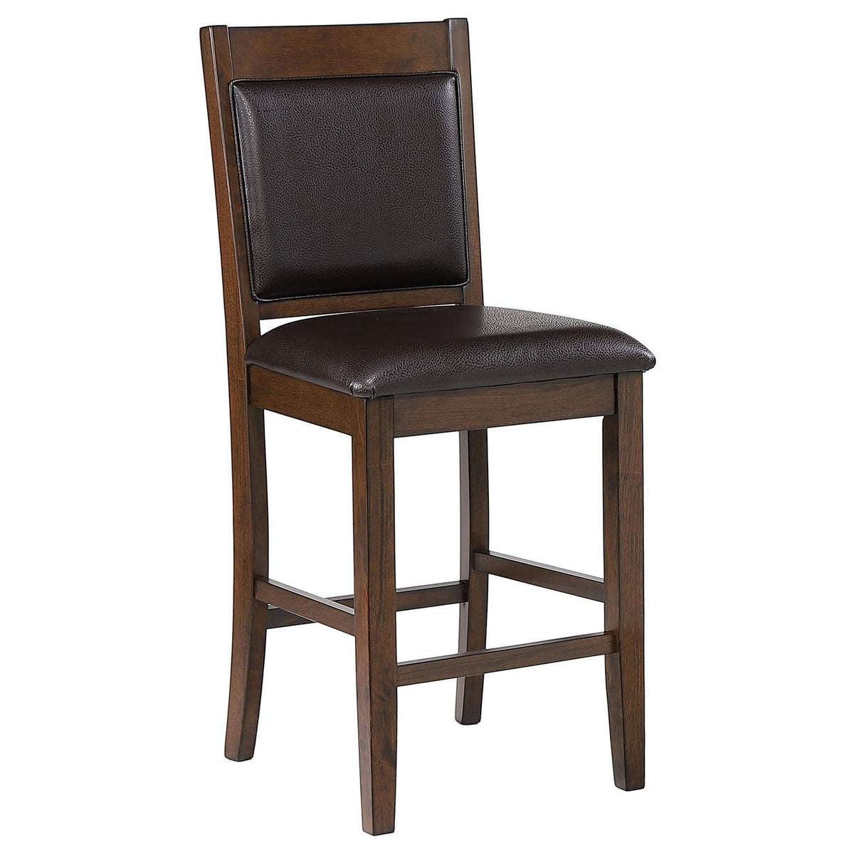 115209 Dewey Upholstered Counter Chair Walnut (Set of 2)