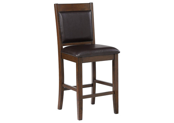 115209 Dewey Upholstered Counter Chair Walnut (Set of 2)