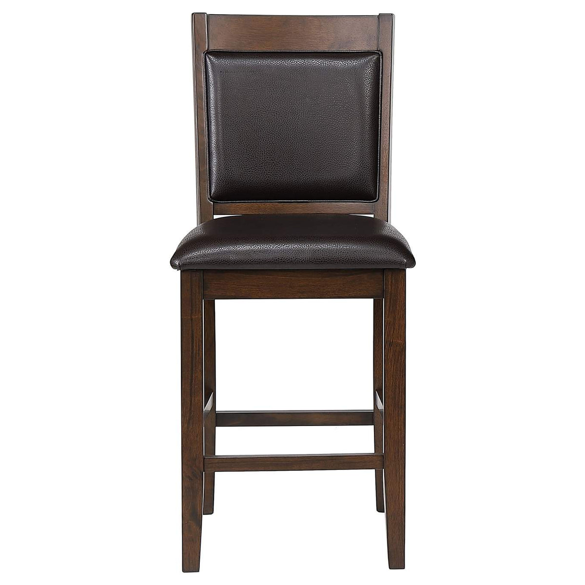 115209 Dewey Upholstered Counter Chair Walnut (Set of 2)
