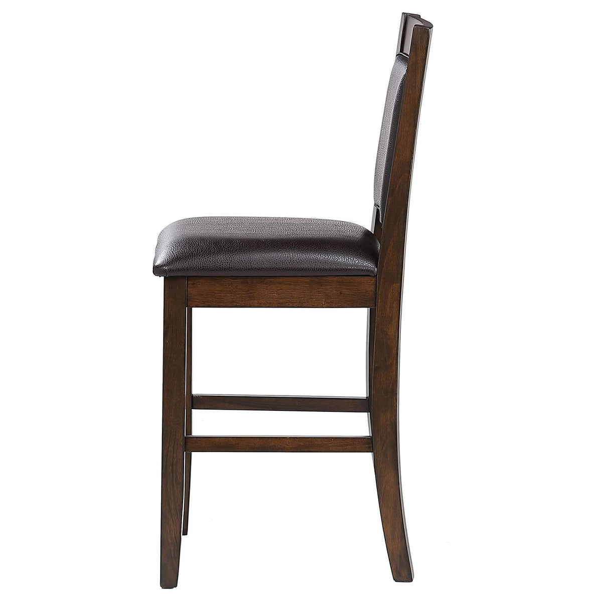 115209 Dewey Upholstered Counter Chair Walnut (Set of 2)