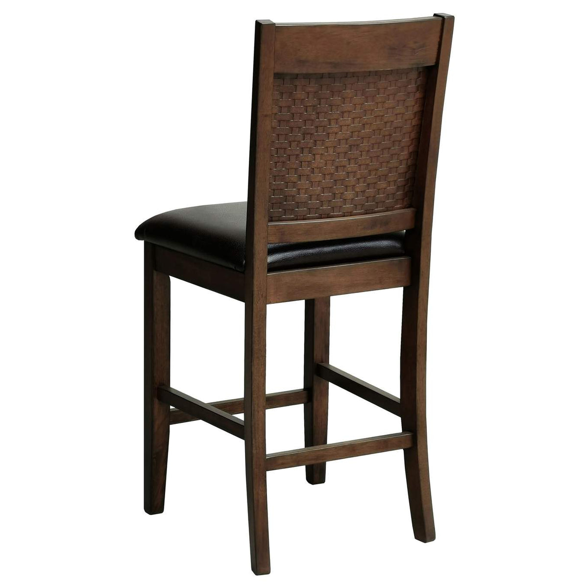 115209 Dewey Upholstered Counter Chair Walnut (Set of 2)