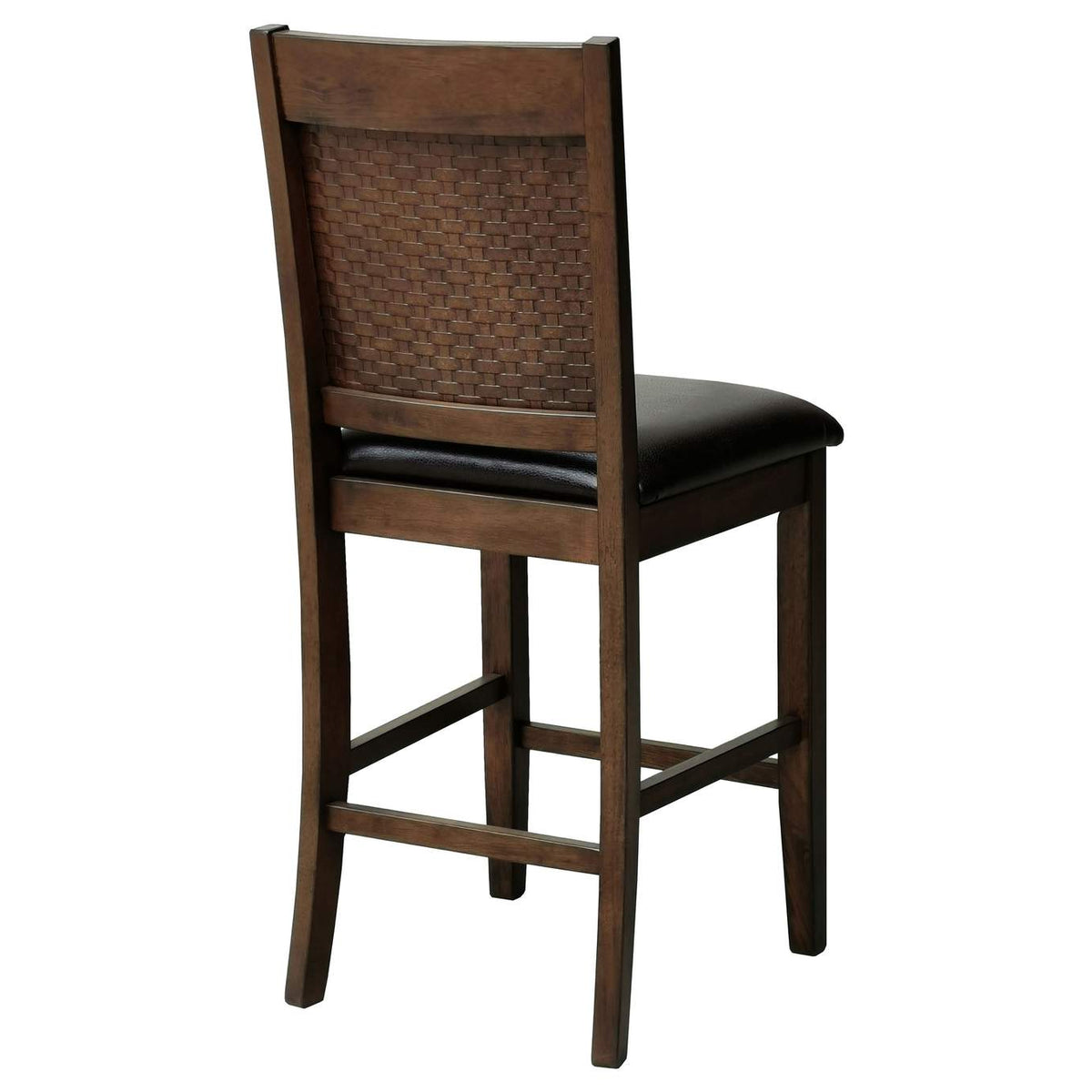 115209 Dewey Upholstered Counter Chair Walnut (Set of 2)