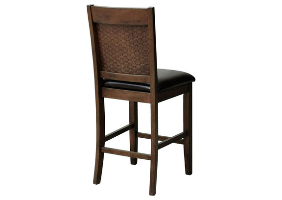 115209 Dewey Upholstered Counter Chair Walnut (Set of 2)