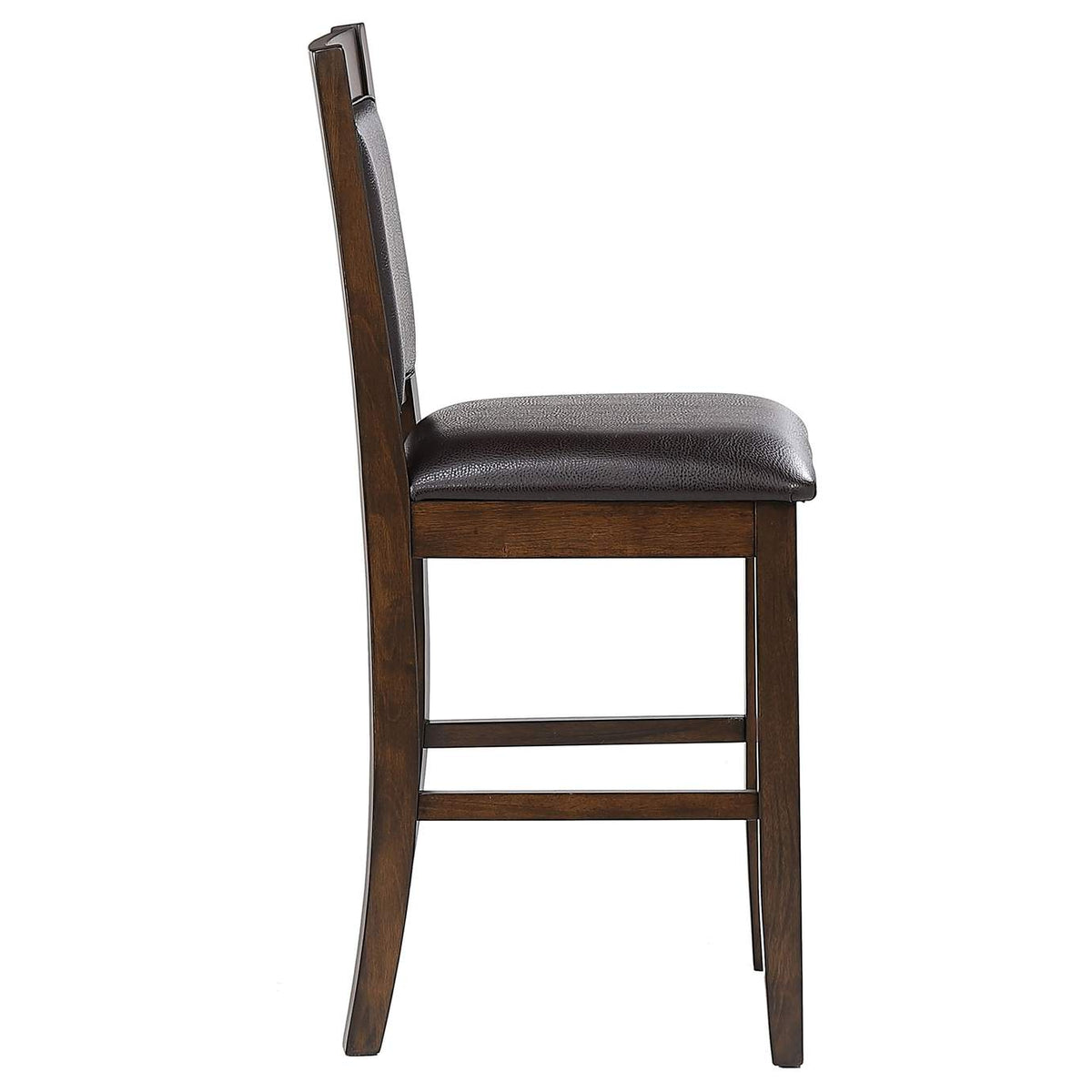 115209 Dewey Upholstered Counter Chair Walnut (Set of 2)