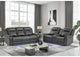 U8879-CHAR_W_BLK_WELT-PRS_PCRLS_W_LED&GL_SS U8879 CHARCOAL POWER REC SOFA - POWER CON REC LOVESEAT W - LED & GL SS