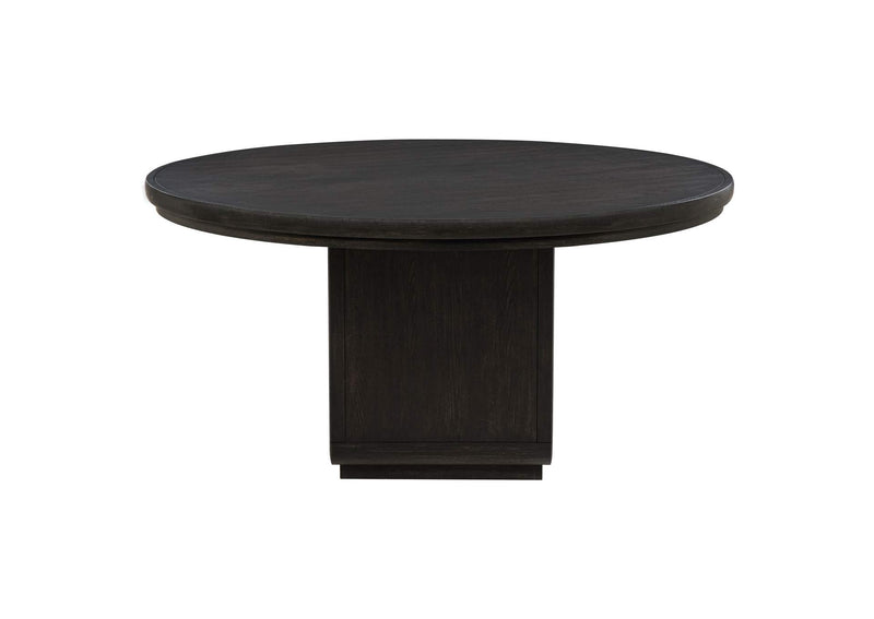 115390-S5A Leandro 5-piece Round Dining Table Set Burnished Black