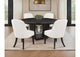 115390-S5 Leandro 5-piece Round Dining Table Set Burnished Black