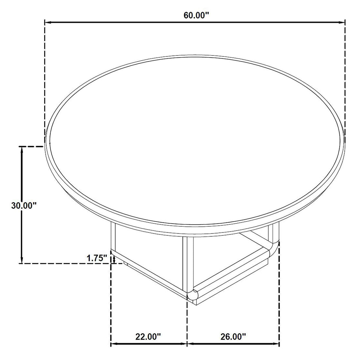 115390-S5 Leandro 5-piece Round Dining Table Set Burnished Black