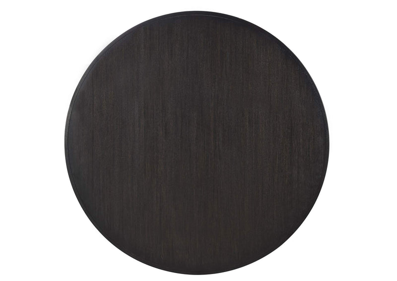 115390-S7A Leandro 7-piece Round Dining Table Set Burnished Black