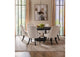 115390-S7 Leandro 7-piece Round Dining Table Set Burnished Black