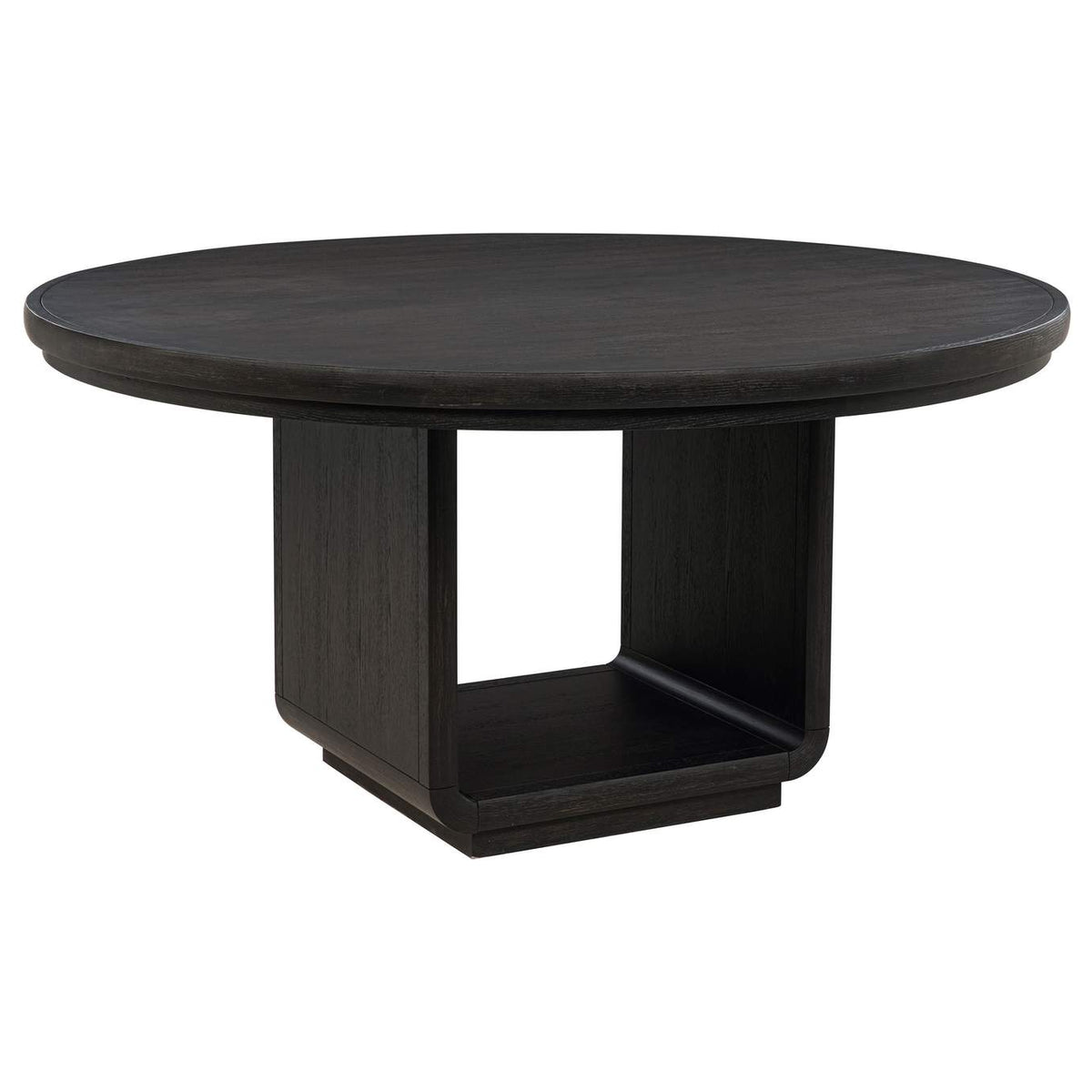 115390-S7 Leandro 7-piece Round Dining Table Set Burnished Black