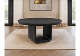 115390 Leandro 60-inch Round Dining Table Burnished Black
