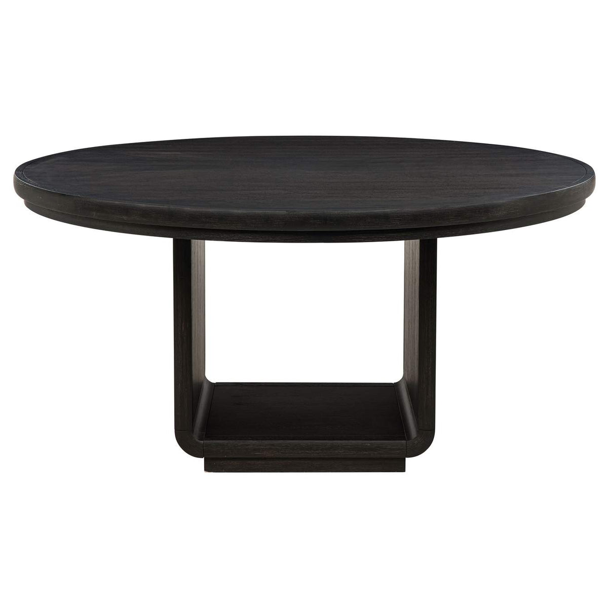 115390 Leandro 60-inch Round Dining Table Burnished Black