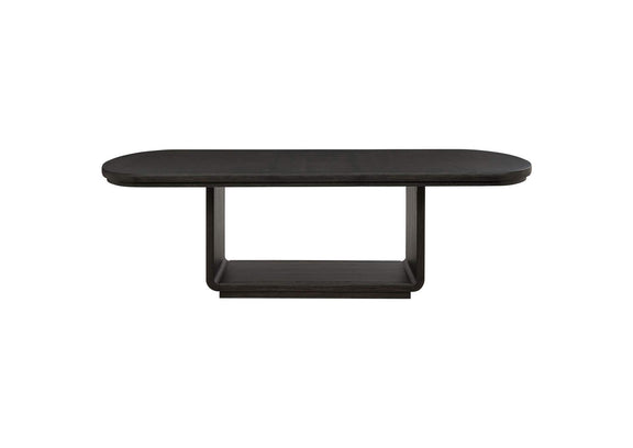 115391-S9 Leandro 9-piece Rectangular Dining Table Set Burnished Black