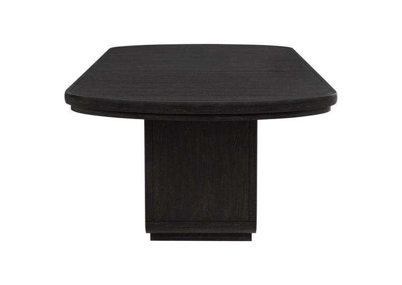 115391-S9 Leandro 9-piece Rectangular Dining Table Set Burnished Black