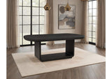 115391 Leandro 78-inch Extension Dining Room Table Burnished Black